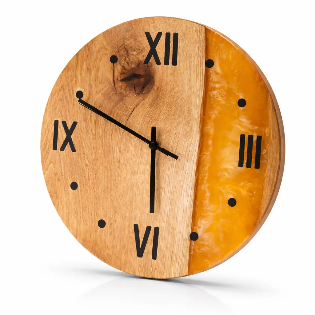 Wanduhr Ø 35cm in  Rustikaler Eiche