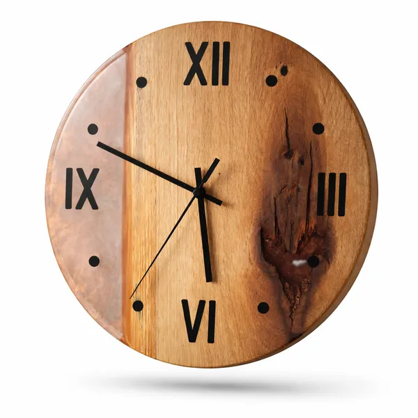 Wanduhr Ø 35cm in  Rustikaler Ast-Eiche