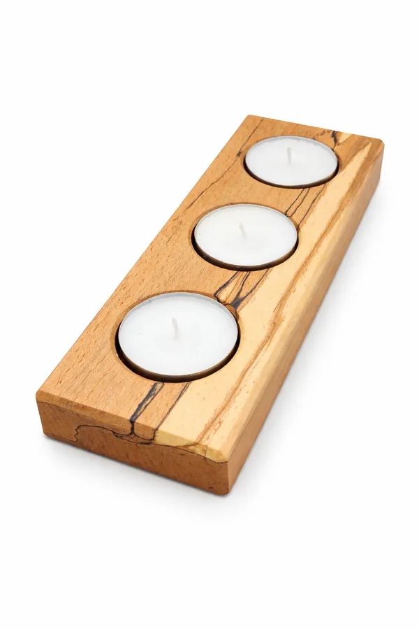 Teelichthalter Holz handgefertigt